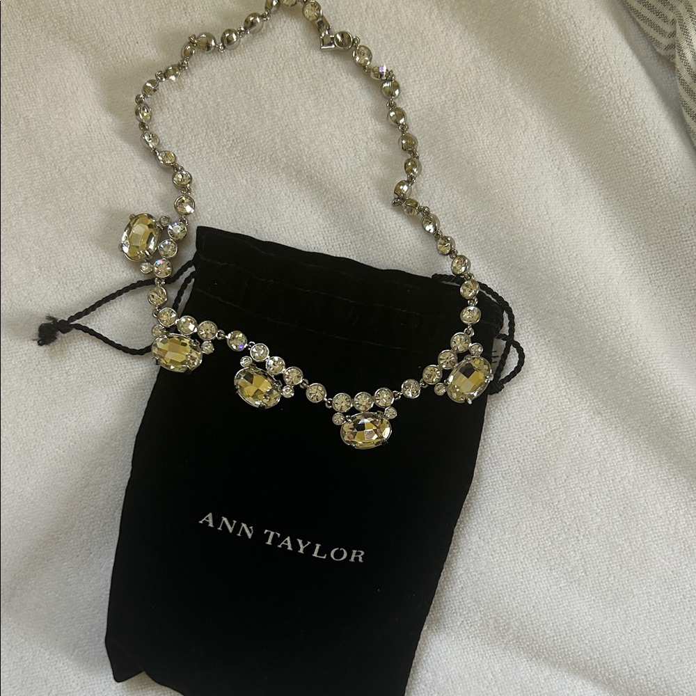 Ann Taylor Crystal Statement Necklace -